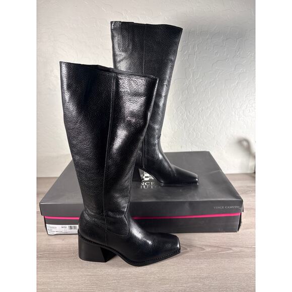 Vince Camuto Womens's Sangeti2 8M Wide Calf Knee-High Boots Leather- NIB - Picture 1 of 8